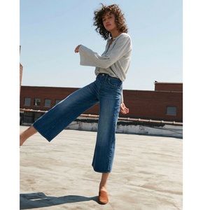 MADEWELL high rise crop wide leg jeans